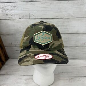 Texas Proud Womens Snapback Trucker Camo Hat TX NWT